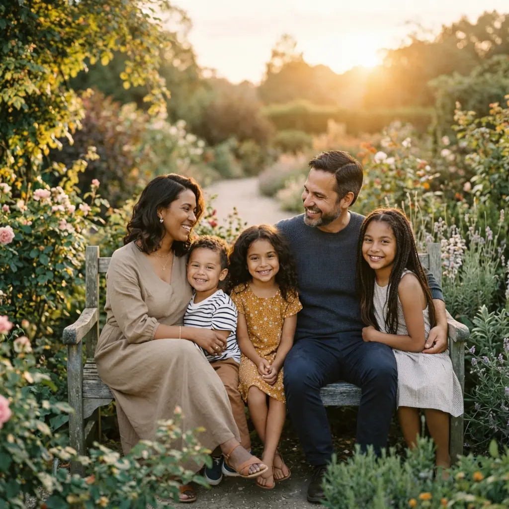 Family in financial consultation